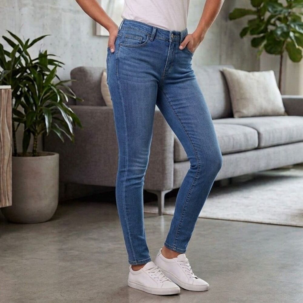 BP Womens Size 24 Blue Medium Wash Denim Skinny Jeans Stretch Pants